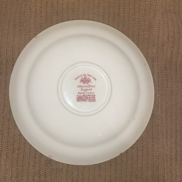 Rare! Vintage Ceramic‎ 7" Bowl Johnson Bros - England Castle On The Lake 118580 - Picture 2 of 6